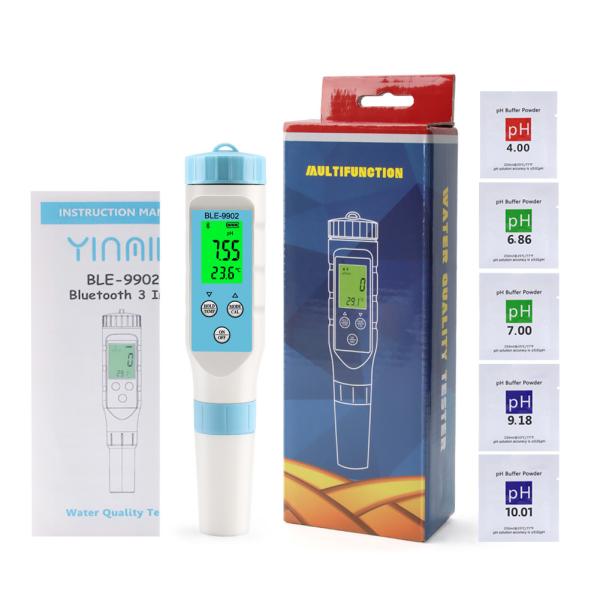 Cheap Yieryi BLE-9902 Bluetooth pH Meter – Multi-Function EC & Temperature Tester for Pools, Aquariums, and Hydroponic Water Quality for sale