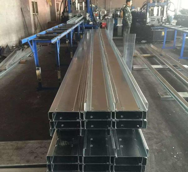 Cheap Q235b Q345b Galvanised Steel Purlins Cold Bending Spacing Steel Channel for sale