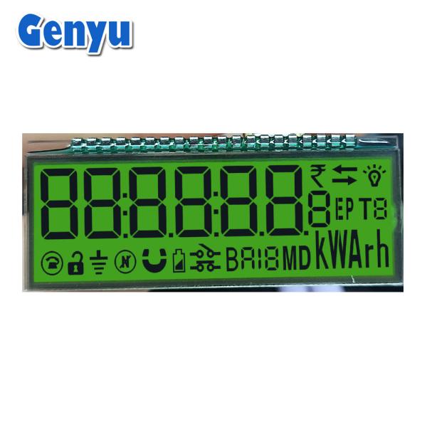 Cheap Compact Custom LCD Display STN No Backlight 20PIN 7 Segment Screen For Meters for sale