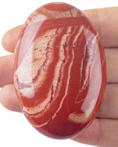 Quality Oval Red Jasper Palm Stone Jasper Worry Stone Anxiery Releasing wholesale