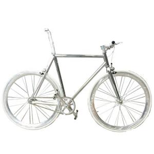 Quality OEM 700C Sliver Paint Fixed Gear Bicycle with CR-MO Chrome Rim anodize JIS Standard wholesale