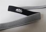 2.5 Cm Polyester Elastic Webbing Black Bottom White Words Custom Printed Pattern