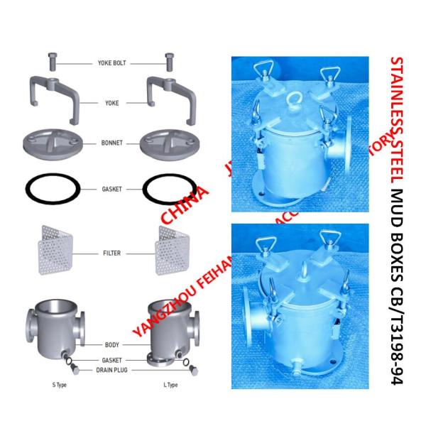 RIGHT ANGLE MUD BOX, STAINLESS STEEL RIGHT ANGLE MUD BOX, MARINE STAINLESS STEEL RIGHT ANGLE MUD BOX MODEL:BS80 CB/T3198