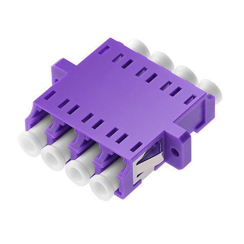 Lightweight Fiber Optic Adapter , LC Quad Adapter Low Insertion Loss