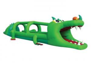 Quality Crocodile Inflatable Water Games Slip N Slide Water Slide 0.55mm PVC Tarpaulins wholesale