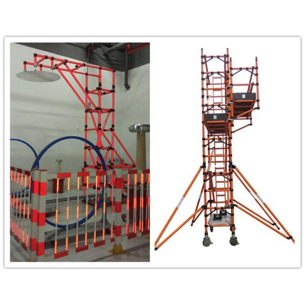 Vertical Ladder Frame Mobile Scaffold , GRP Suspended Scaffold Tower