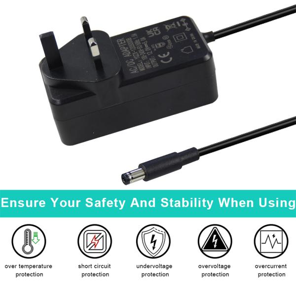12V 5A AC to DC Power Adapter with UK 3pin Plug
