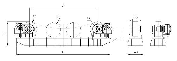 330000 Ibs US Pound Conventional Welding Rotator Use ABB Inverter Change Linear Speed