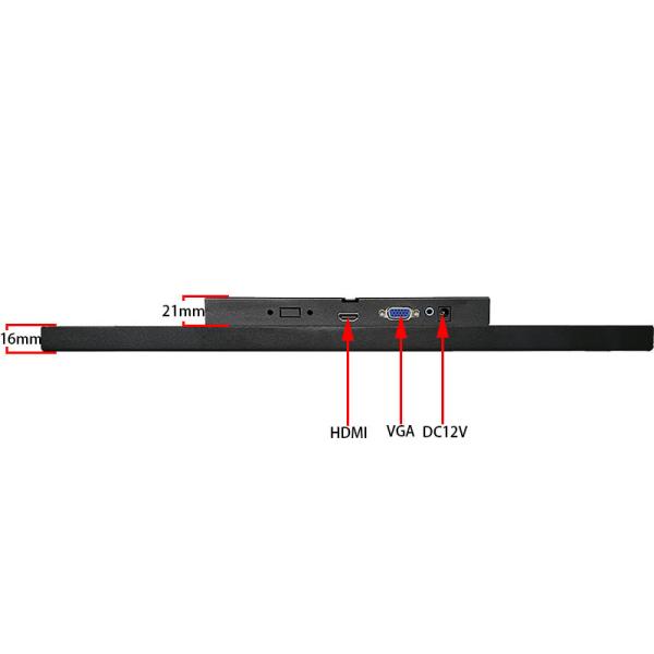 15.6-inch HDMI LCD Portable Monitor HD Resolution 1920*1080 dots for Industrial Control Security Surveillance