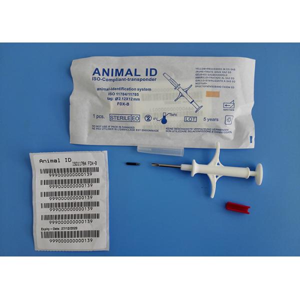 Implantation Pet Identification Chip With 6 Adhesive Stickers , Anti Collision