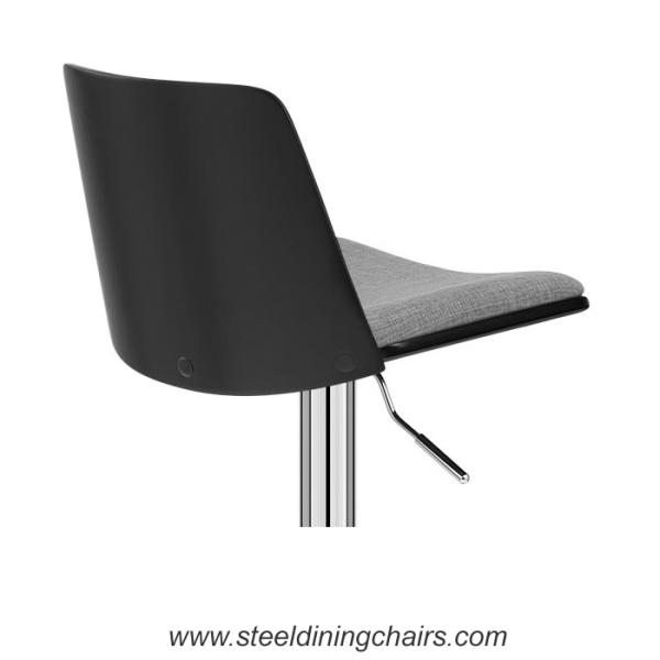 Solid Wood Chrome 82CM 38cm Upholstered Swivel Counter Height Bar Stools