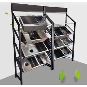 Buy cheap Sink Metal Display Rack Double Slot Stainless Steel Store Shelving Units For from wholesalers