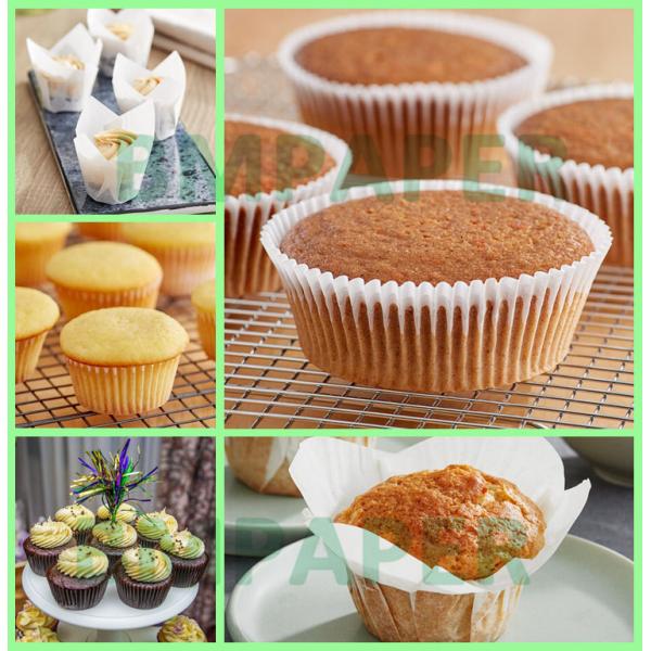 30gsm Food Safe White Cupcake Baking Liners Paper For Cookies Nonstick