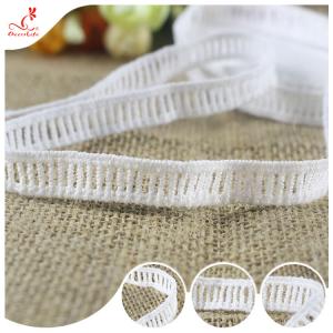 Quality 1.2cm Lace Trims Machine Crochet Pure Poly Mesh Lace Ribbon For Women Dress wholesale