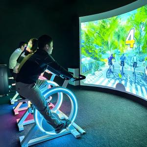 Quality 1280x800 AR Interactive Wall System Exercise Bike With Interactive Games wholesale