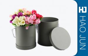 Quality Fancy Round Cardboard Boxes With Lids / Flower Bouquet Boxes Color Customized wholesale