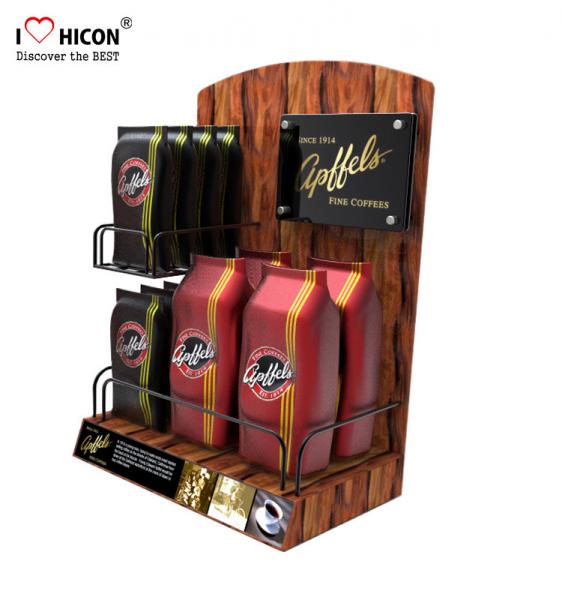 Cheap Lure Clients Counter Display Racks Coffee Bag Promotional Retail Food Display Countertop for sale