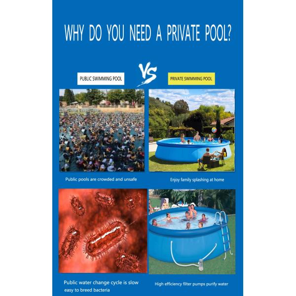 Household Large Inflatable Swimming Pool 500L PVC Large Paddling Pools