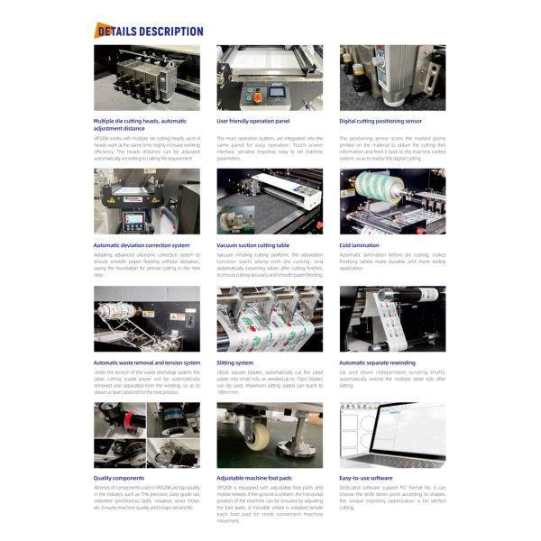 Roll Label Finisher Die Cutting Machine VR320X Max. Label Length 400mm Digital Die Cutter