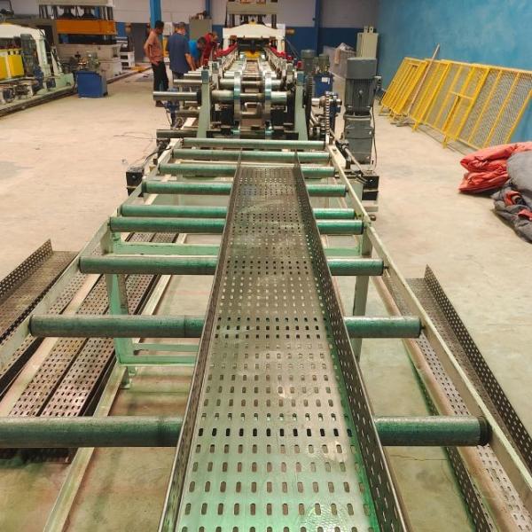 Siemens PLC Controlled Cable Tray Roll Forming Machine 100mm-600mm PPGI Raw