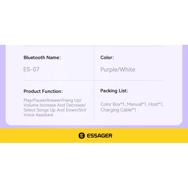 ESSAGER D 8 Series TWS Wireless Earbuds BT Ear Buds With Touch Control