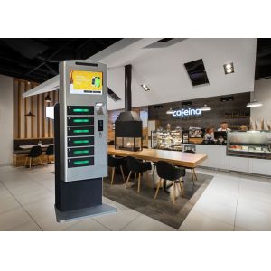 Buy cheap Restaurant Mall UV light Cell Phone Charging Station kiosk tower With Advertisin from wholesalers