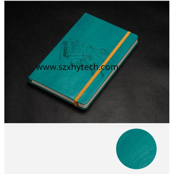 leather embossed Logo hardcover notebook