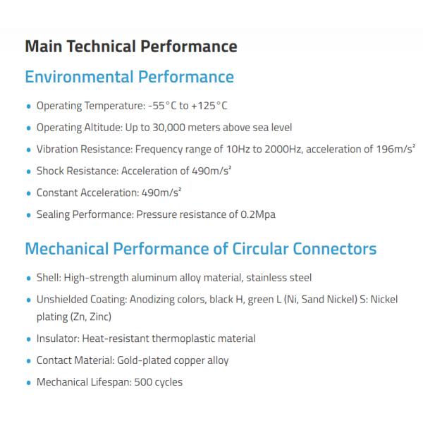 Y50 Series Electrical Connectors Round Plug RFI Shielding 3 Pin Plug Connector