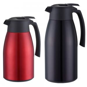 Quality 1500ml 2000ml Stainless Steel Moka Pot Double Wall Thermal Coffee Tea Pot Insulated wholesale