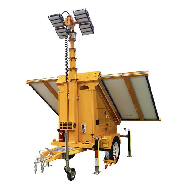 Cheap Efficient Solar Led Light Tower With Four Solar Panels For Emergency Lighting for sale