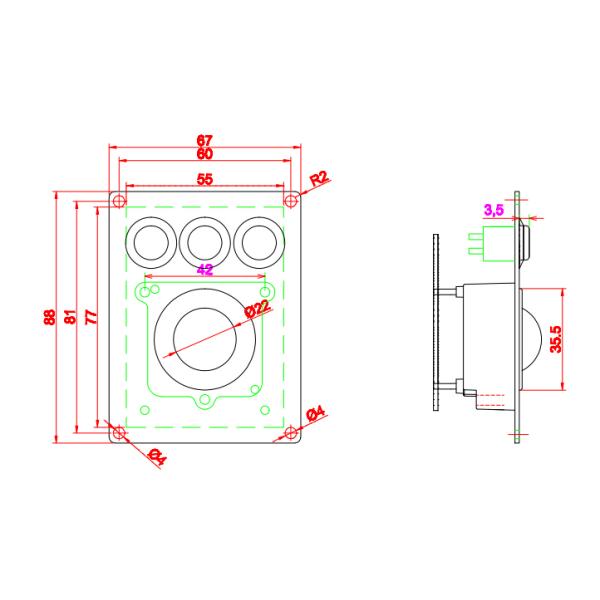 IP65 Stainless steel Industrial pointing device rugged trackball Mechanical