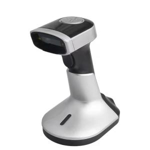 China Wireless Bluetooth Barcode Scanner For Mobile Devices 2D QR Code Reader With Charging Stand on sale