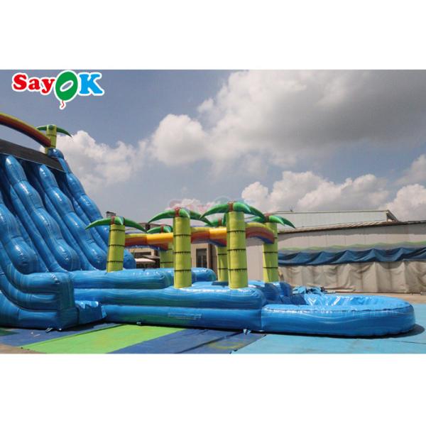 Inflatable Swimming Pool Slide Tropical Fiesta Breeze Commercial Inflatable Water Slide For Kids Adults