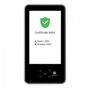 Quality 5 Inch LCD QR Card Scanner EU Digital Green Certificate Vaccine Pass wholesale