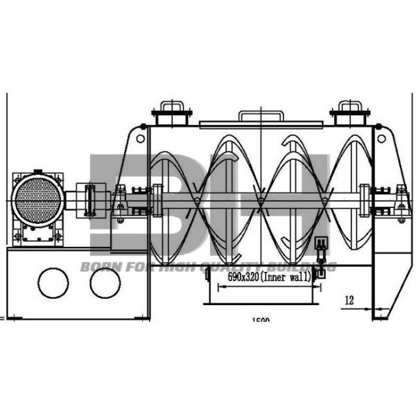 Multifunction Horizontal Ribbon Mixer , Ribbon Dry Powder Blending Equipment