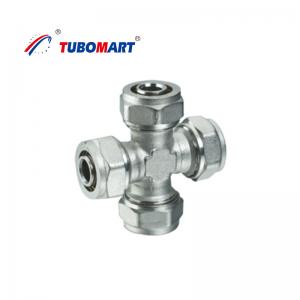 Quality Brass Pex Tube Compression Fittings Chrome Plated Water Supply Compression Fittings wholesale