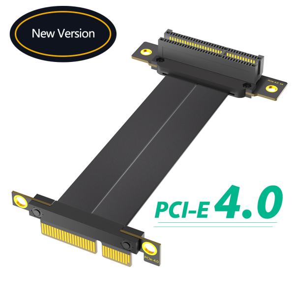 PCI Express 4.0 PCI-E Riser Cable with Dual Vertical 90 Degree Direction for High Speed Data Transmission