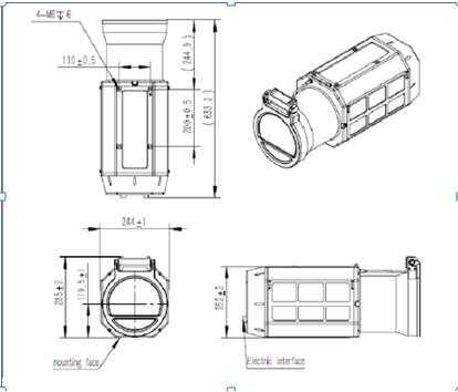 White Color JH640-1100 Thermal Surveillance Camera 110-1100mm Continuous Zoom