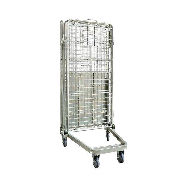 Warehouse Transport Logistics Trolley Folding Nestable Roll Container Trolley