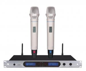 China excellent quality 9007 wireless microphone system UHF PLL 200 channels selectable FM white on sale