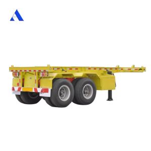 Quality Customized Container Chassis 2 Axle Skeleton Semi Trailer for 20ft Shipping Container Transportation wholesale