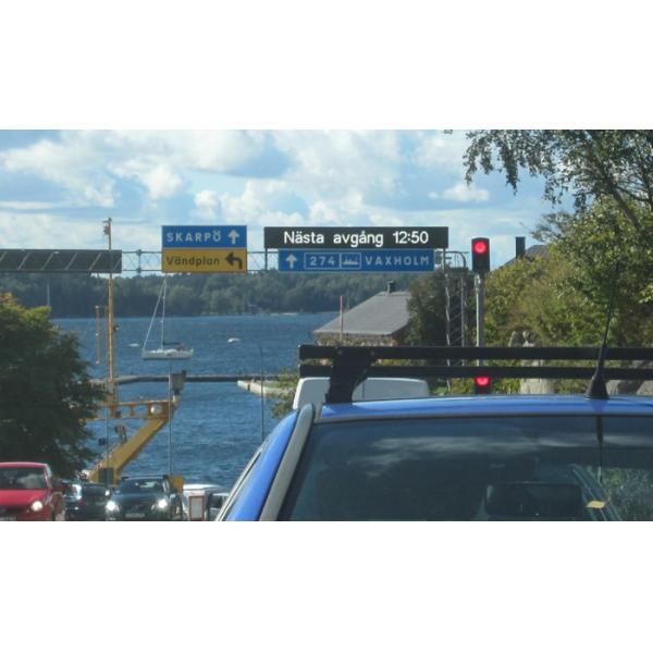 Single Pillar P25 4R2G Portable Traffic Signals , Motorway Electronic Signs For Traffic Management