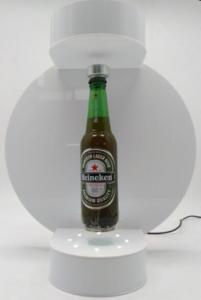 Quality CUSTOMIZE rotating led light magnetic floating levitate pop wine beer bottle adveritising racks wholesale