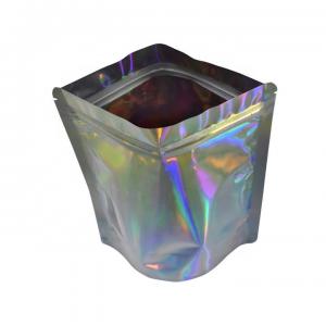 Quality 500mg Holographic Sealing Foil Pouches Doypack Heat Sealable Foil Bags wholesale