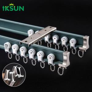 Quality Curved Ceiling Sliding Aluminum Curtain Track Bendable Recessed Curtain Rail wholesale