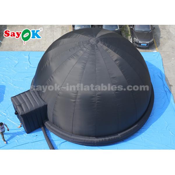 8 Meter Black Inflatable Planetarium Dome Tent With Air Blower And PVC Floor Mat