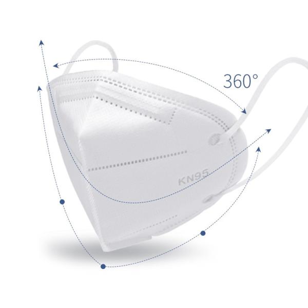 KN95 Multi Layer FFP2 Dust Masks , White List Anti Pollution Face Mask