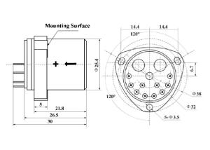 Quality Accurate Linearity≤40 μg/g2 Accelerometer Sensor for Shock and Vibration Measurement wholesale