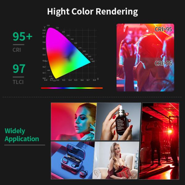 Handheld RGB Tube Studio Light Youtube Video Cameras 2700-7500k with 14 Lighting Effects for Photography
