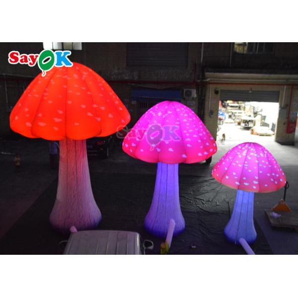 Red Giant Inflatable Mushroom Model For Wonderland Party Event Decoration